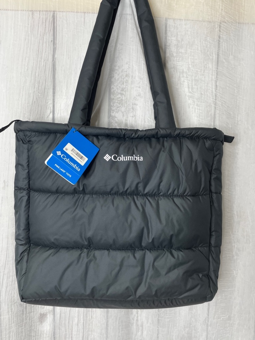 Columbia Black pikes lake Quilted Tote